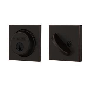 Schlage B60 N COL 716 Aged Bronze Deadbolt with Collins Trim, Keyed 1 Side